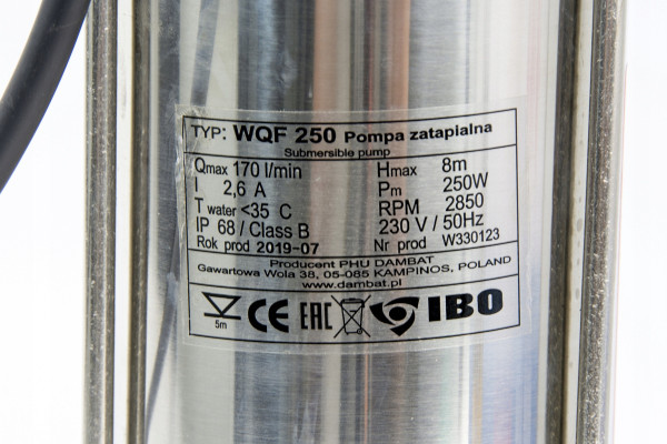 Pompa zatapialna IBO WQF 250 230V