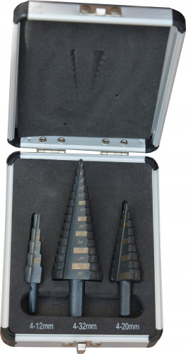 WIERTŁO STOPNIOWE STOŻKOWE DO METALU 4-32mm 3 SZT.