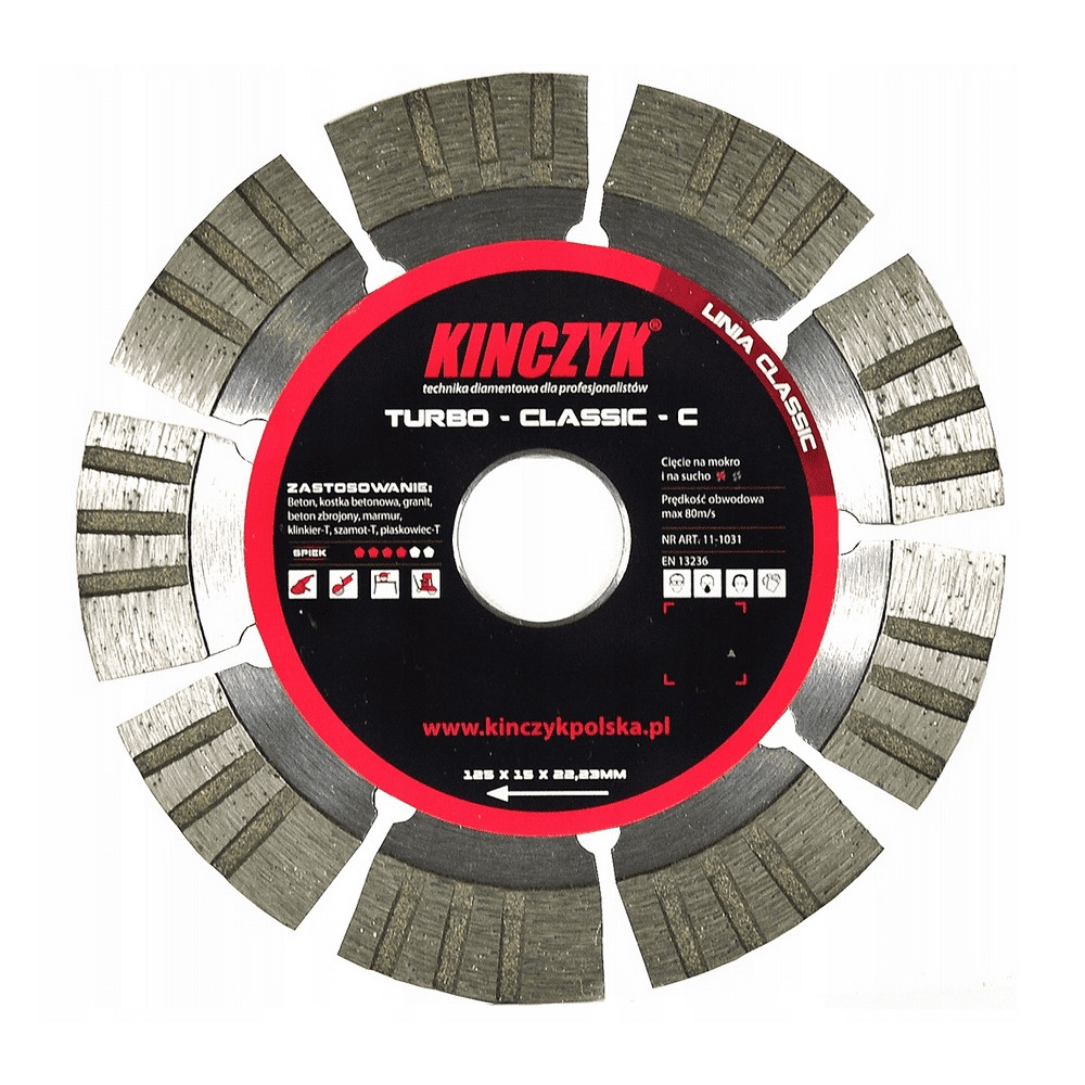 Tarcza diamentowa Kinczyk Turbo Classic 125x22,2mm