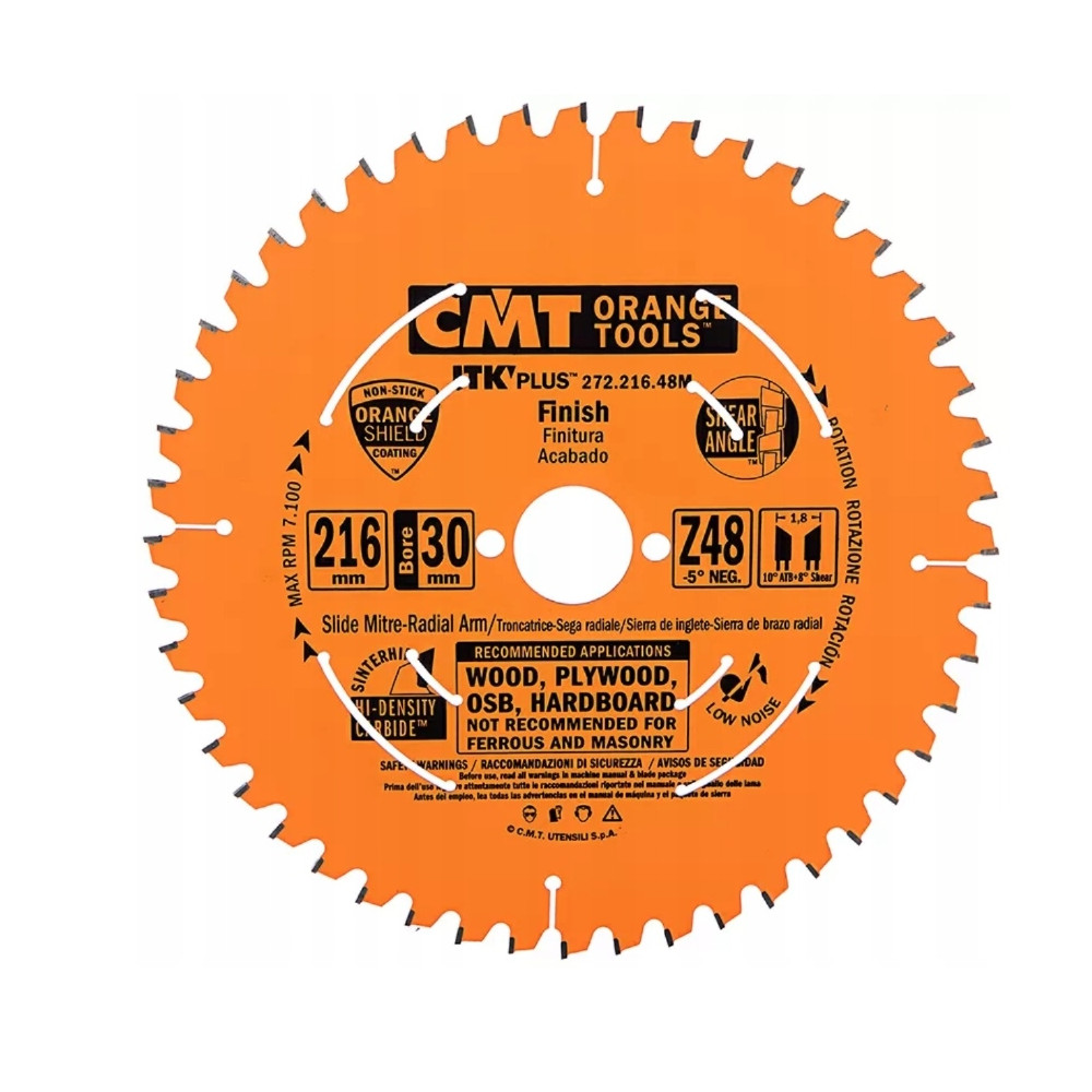 Tarcza do drewna CMT 272.216.48M 216x30mm