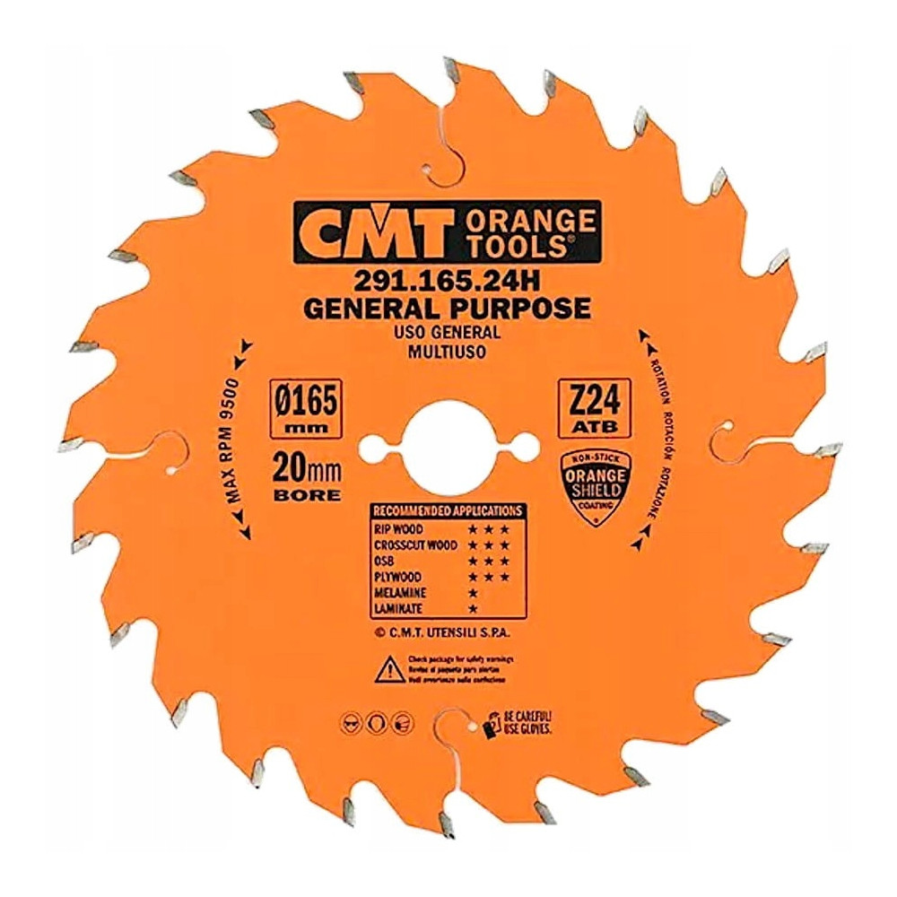 Cmt Piła tarczowa do drewna 165x20x2,6 291.165.24H