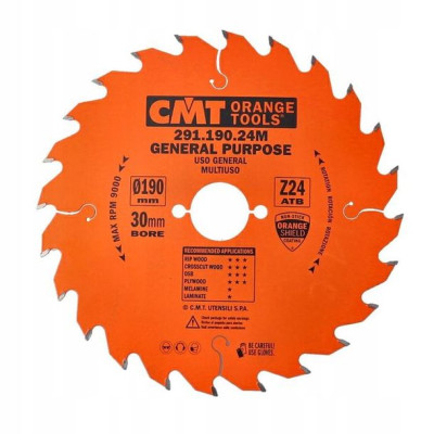 Tarcza tnąca CMT 291.190.24M 190 x 30 mm 24 zęby