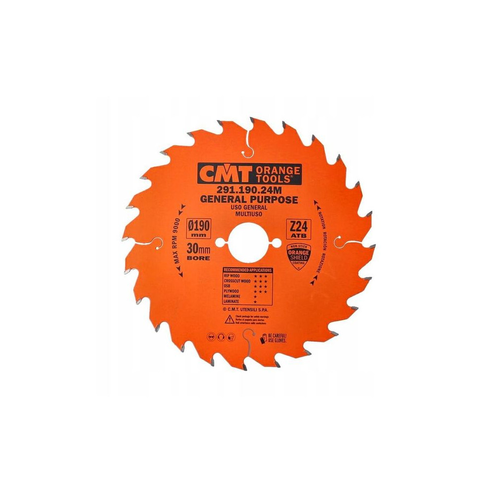 Tarcza tnąca CMT 291.190.24M 190 x 30 mm 24 zęby