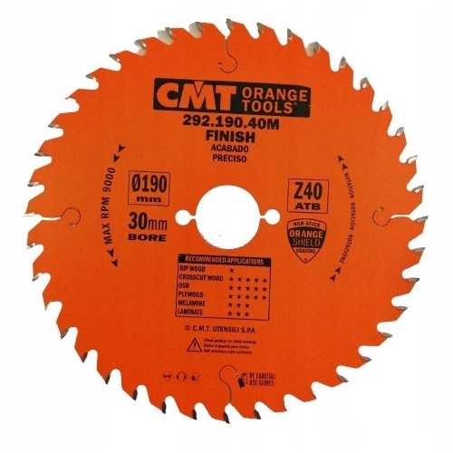 Tarcza CMT Piła do cięcia HM 292.190.40M