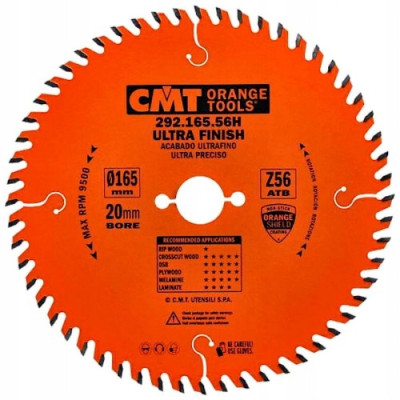 Tarcza tnąca do drewna Cmt 292.165.56H 165x20 mm