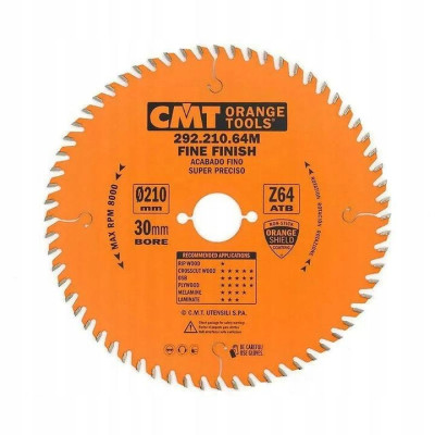 CMT piła tarczowa 210x30x2,8 HM 64z 292.210.64M