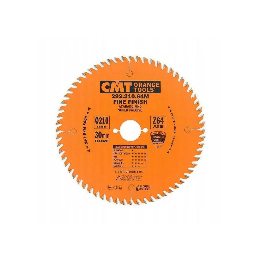 CMT piła tarczowa 210x30x2,8 HM 64z 292.210.64M