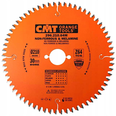 Tarcza tnąca aluminium CMT 296.210.64M