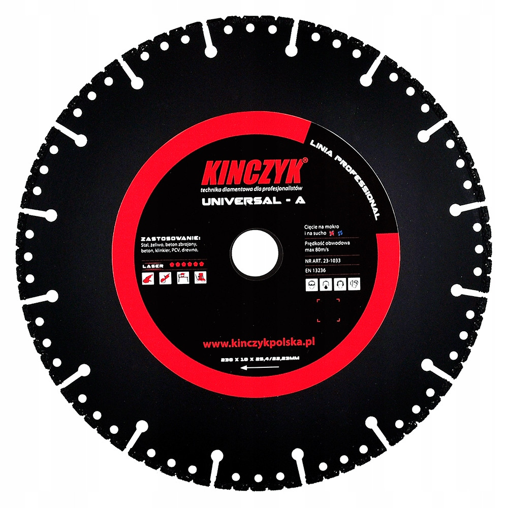 Kinczyk Tarcza diamentowa UNIVERSAL-A 230mm